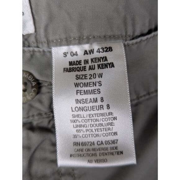 Columbia wmns cargo shorts sz 20 waist 41st"Ins 8.5"Hips 52" leg wid 31"Stained - Picture 8 of 9